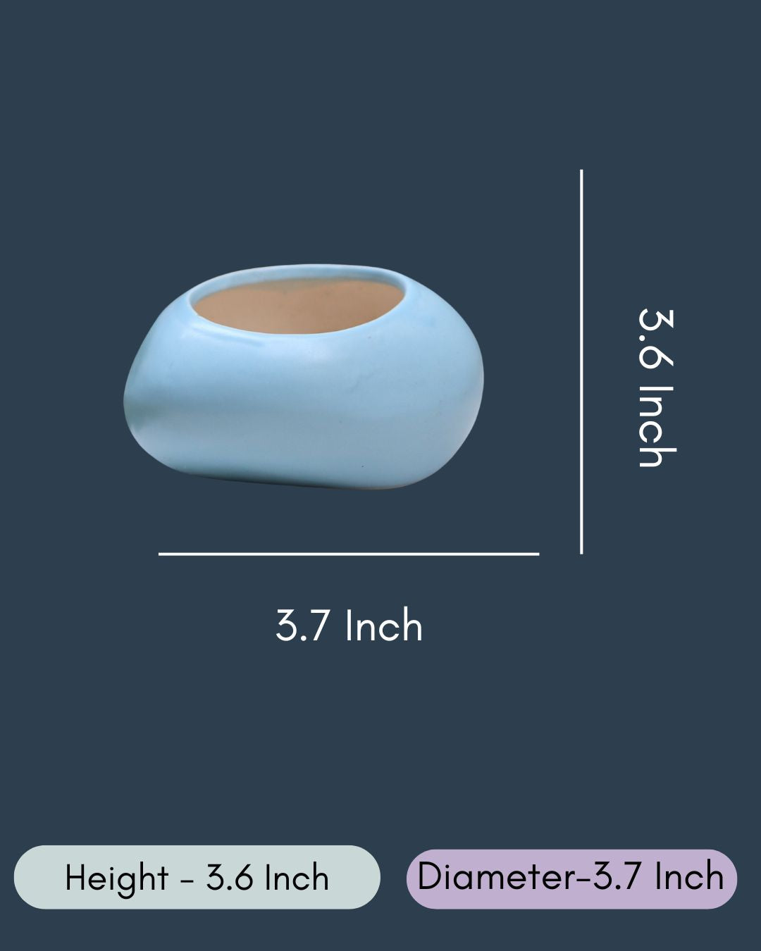 Blue Pebble Planter