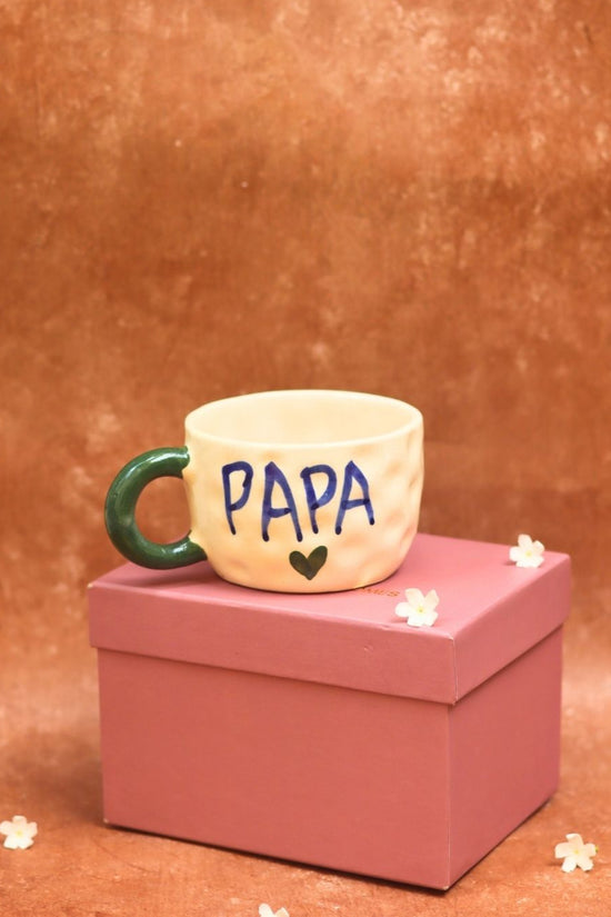 Handmade PAPA Mug in a Gift Box