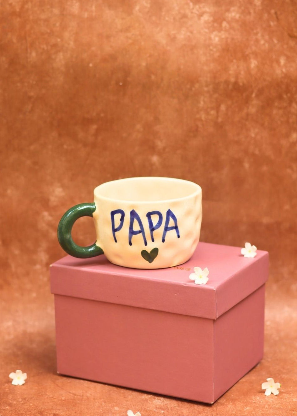 Handmade PAPA Mug in a Gift Box