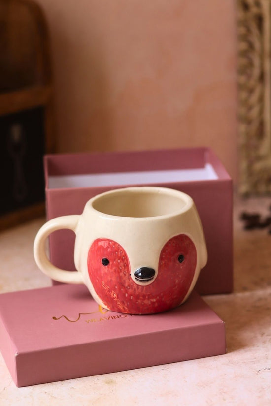 Owl Mug in a Gift Box handmade in India