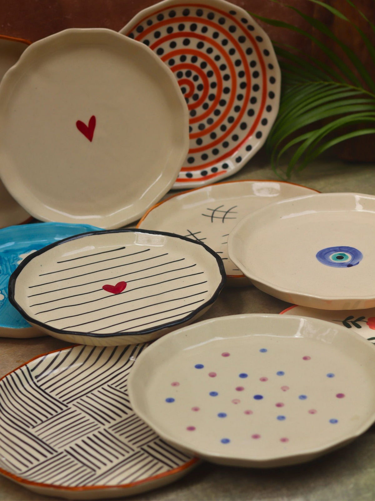 Set of 10 Artful Plates (for the price of 7)