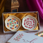 LoveisLove & All Heart Handmade Dessert plate in a Gift Box made by ceramic