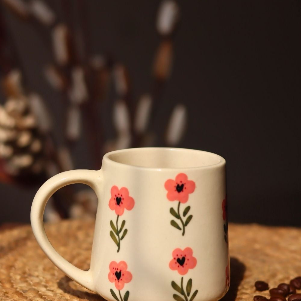 Handmade Poppy Flower Mug