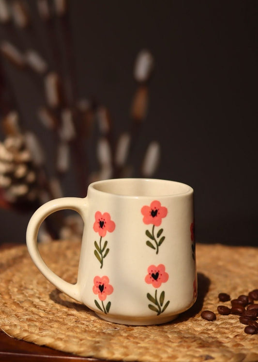 Handmade Poppy Flower Mug