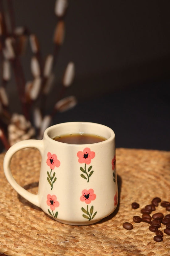 Poppy Flower Mug made by ceramic