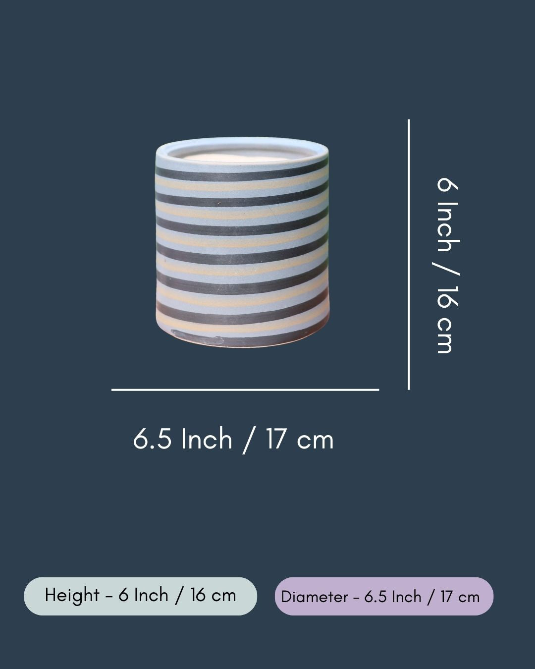 Grey Spiral Planter