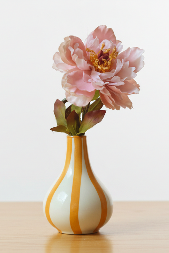 Striped Vase - Yellow