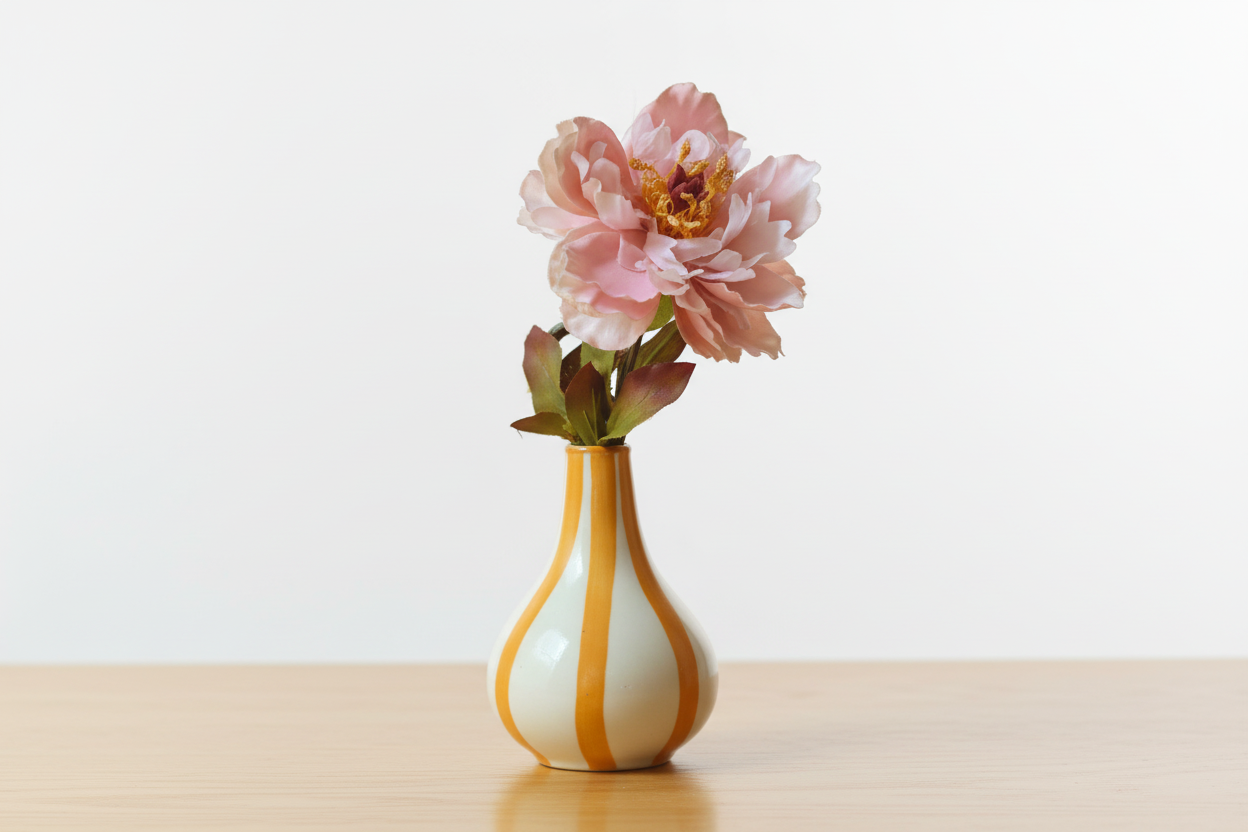 Striped Vase - Yellow
