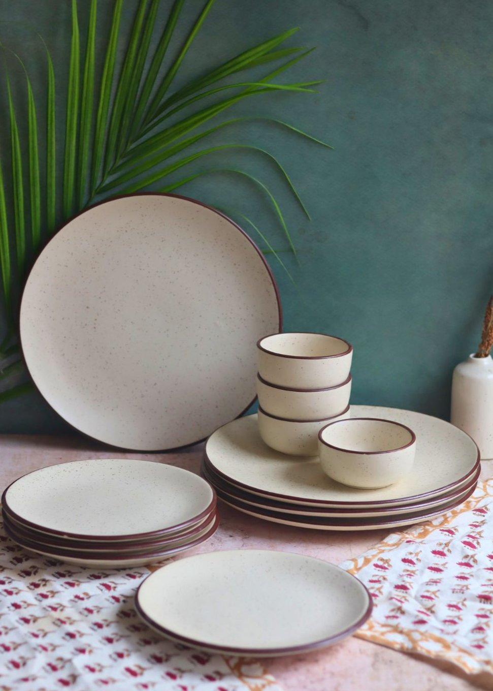 Handmade Set of 12 - Ivory Bliss Dinner set