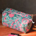 Handmade floral mist toiletry bag