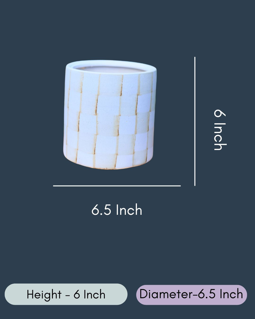 Blue Checks Planter