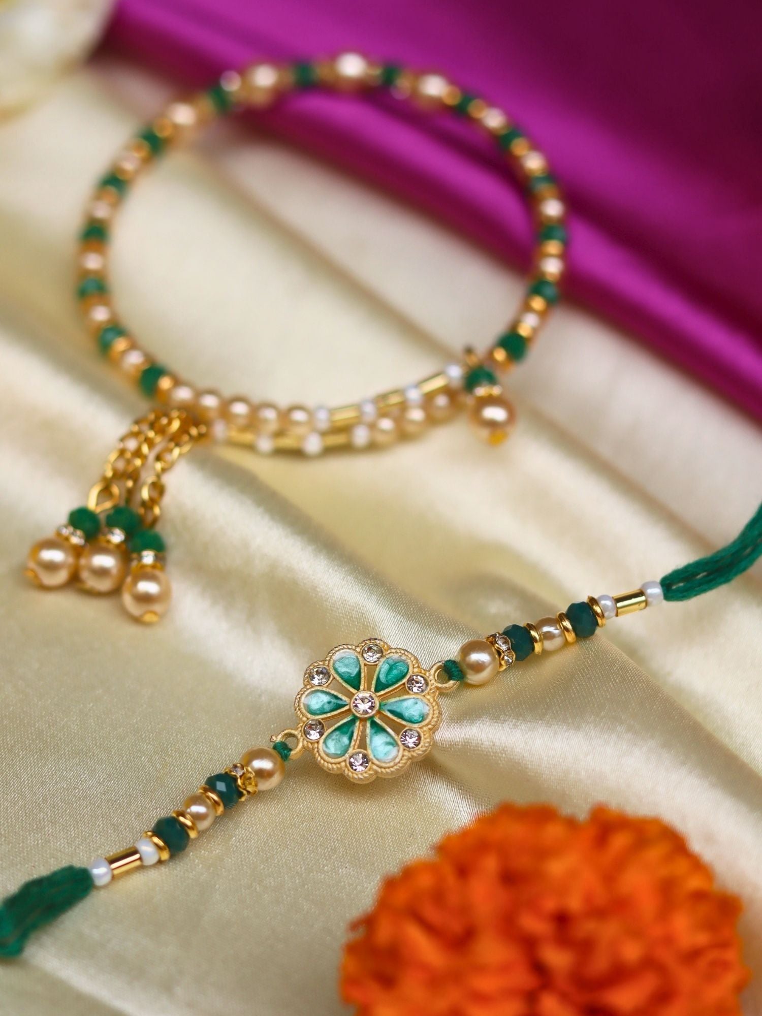Stylish Bhaiya Bhabhi Rakhi handmade in India