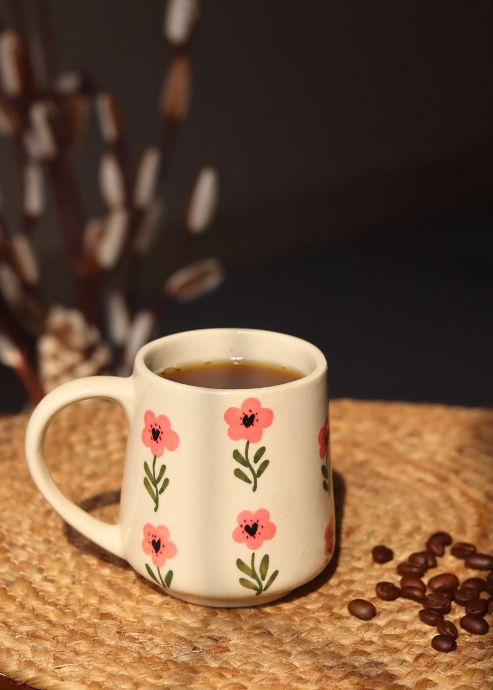 Poppy Flower Mug handmade in india