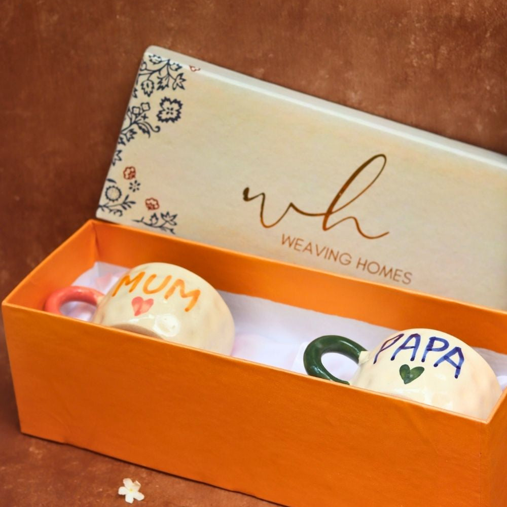 MUM & PAPA Mug in a Gift Box made by ceramic