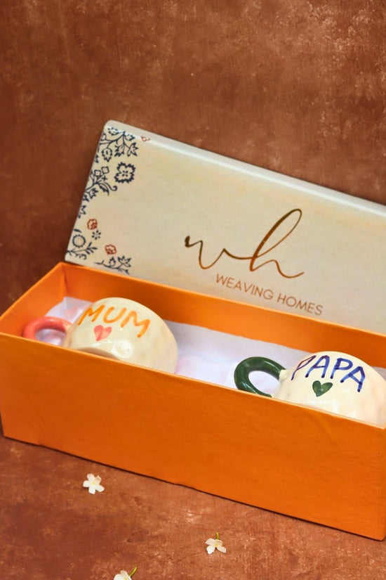 MUM & PAPA Mug in a Gift Box made by ceramic