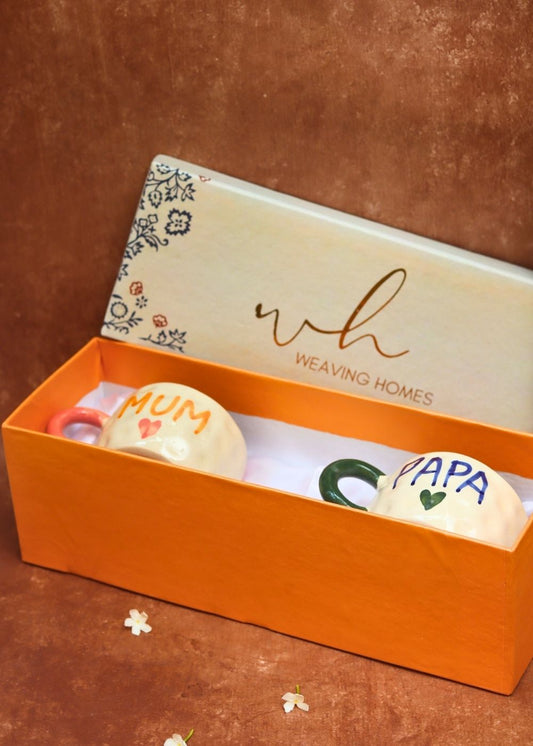 MUM & PAPA Mug in a Gift Box made by ceramic