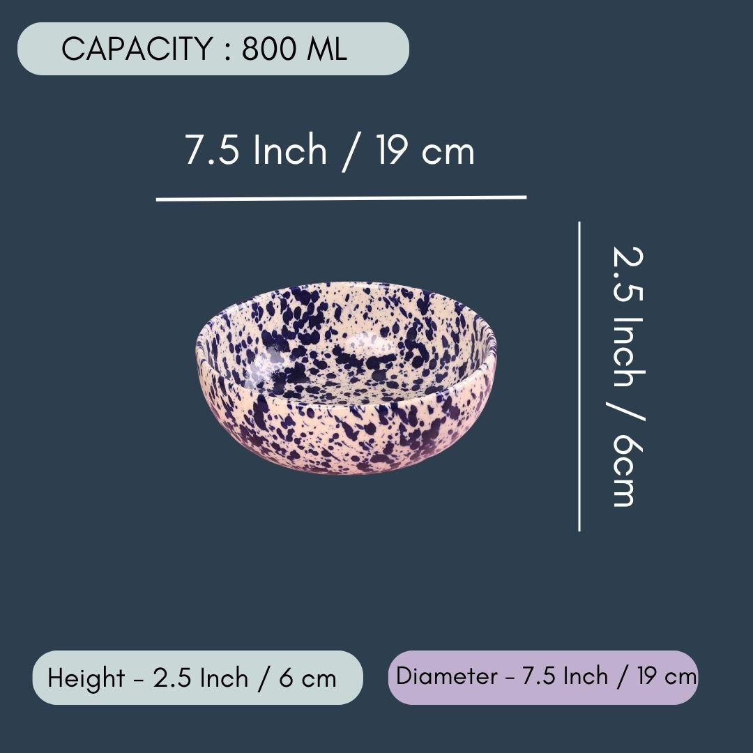 Blue Flecked Curry Bowl