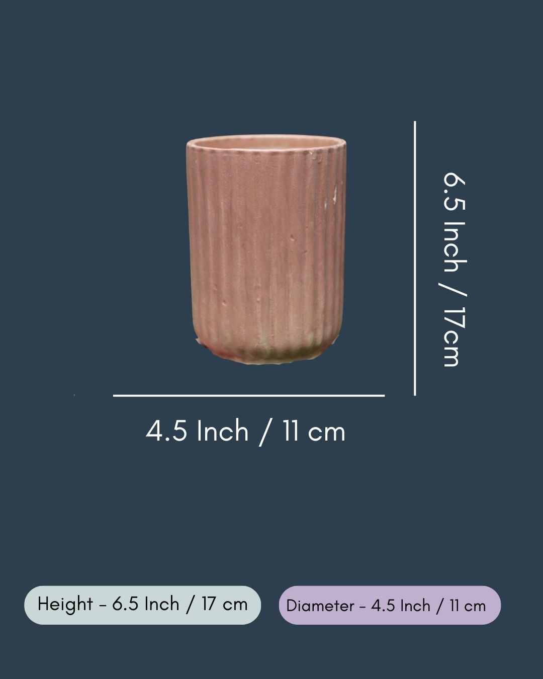 Brown Lined Planter