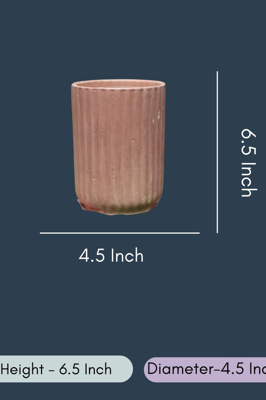 Brown Lined Planter