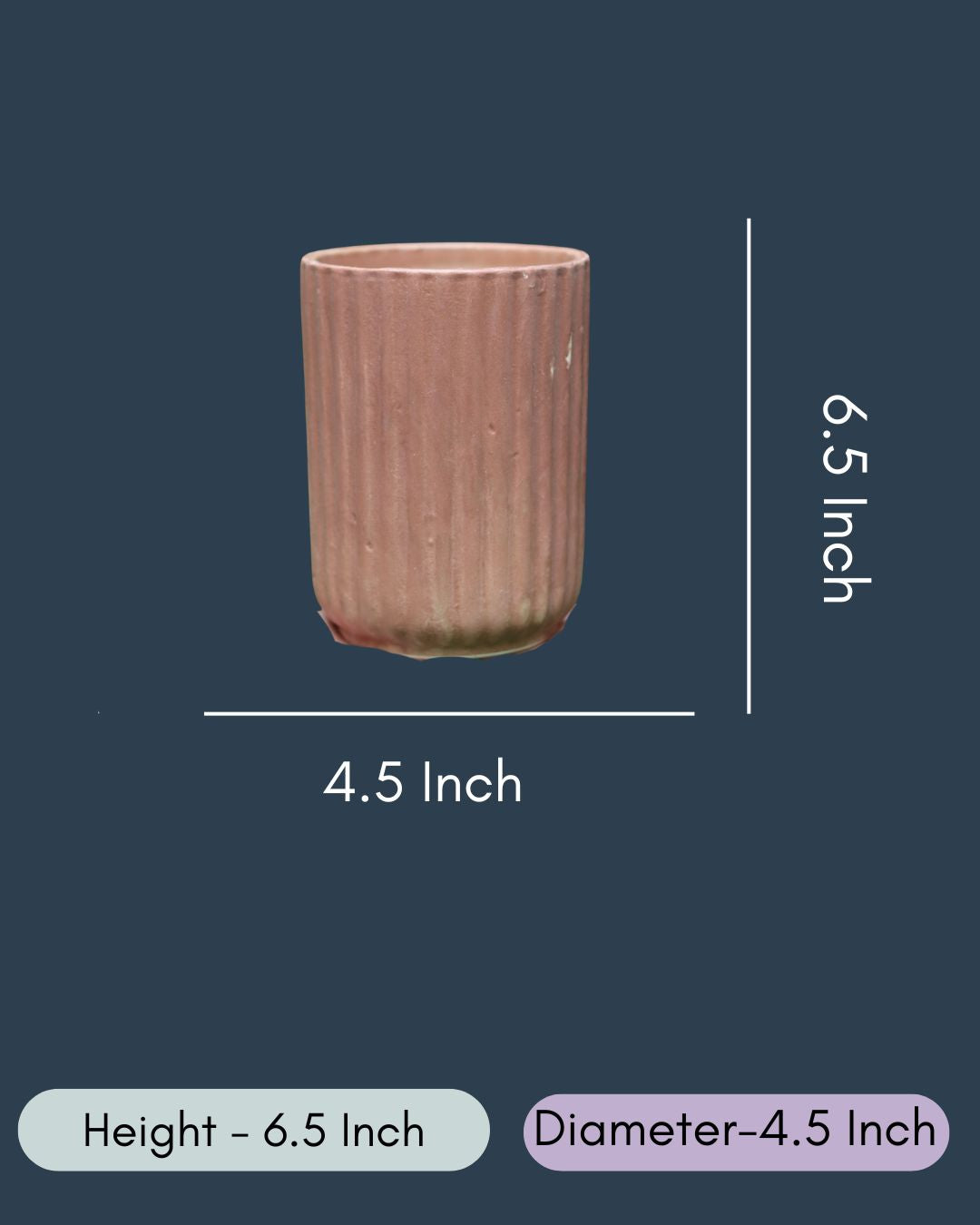Brown Lined Planter