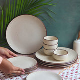 Set of 12 - Ivory Bliss Dinner set with premium quality material