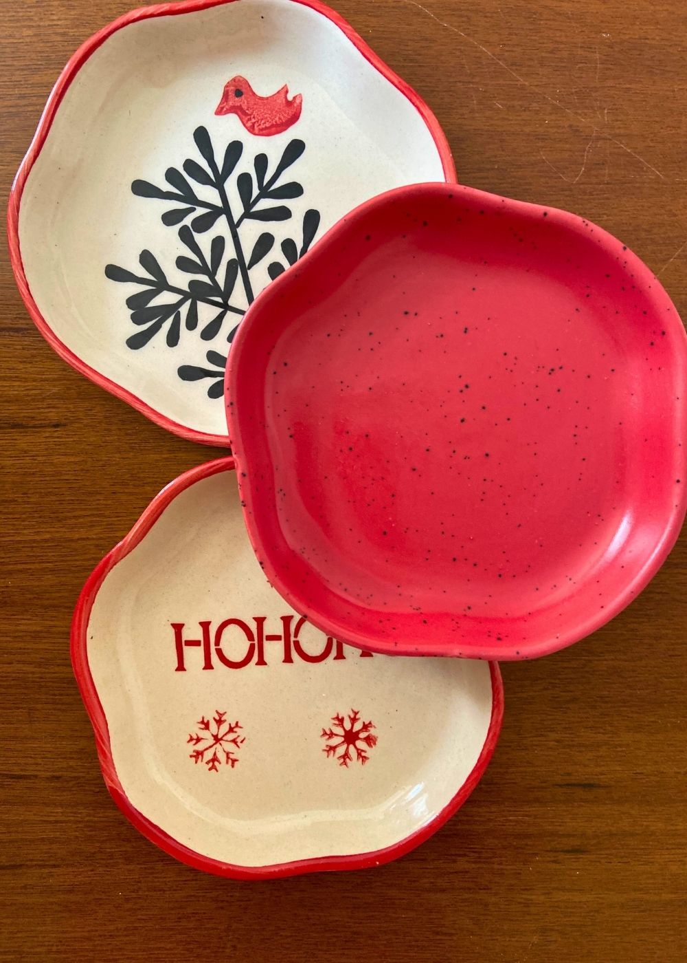set of three dessert plates  combo