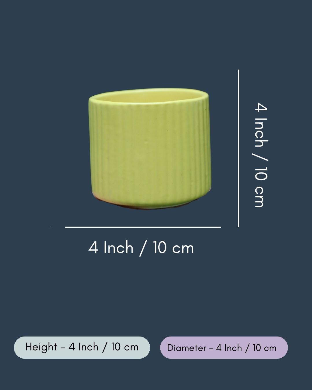 Small Yellow Lined Planter