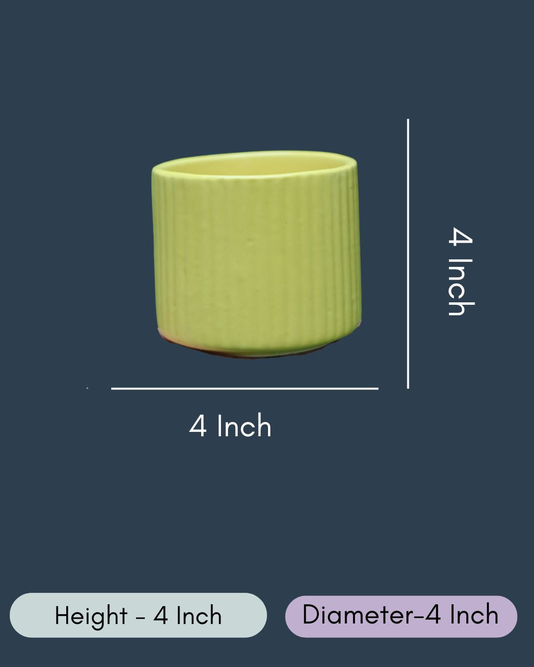 Small Yellow Lined Planter