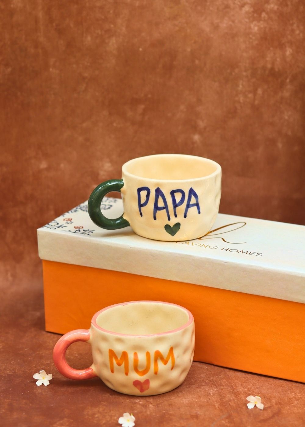 MUM & PAPA Mug in a Gift Box handmade in India
