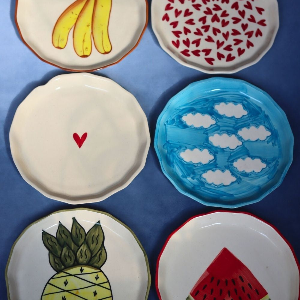 handmade Set of 6 Plates (For the price of 5)
