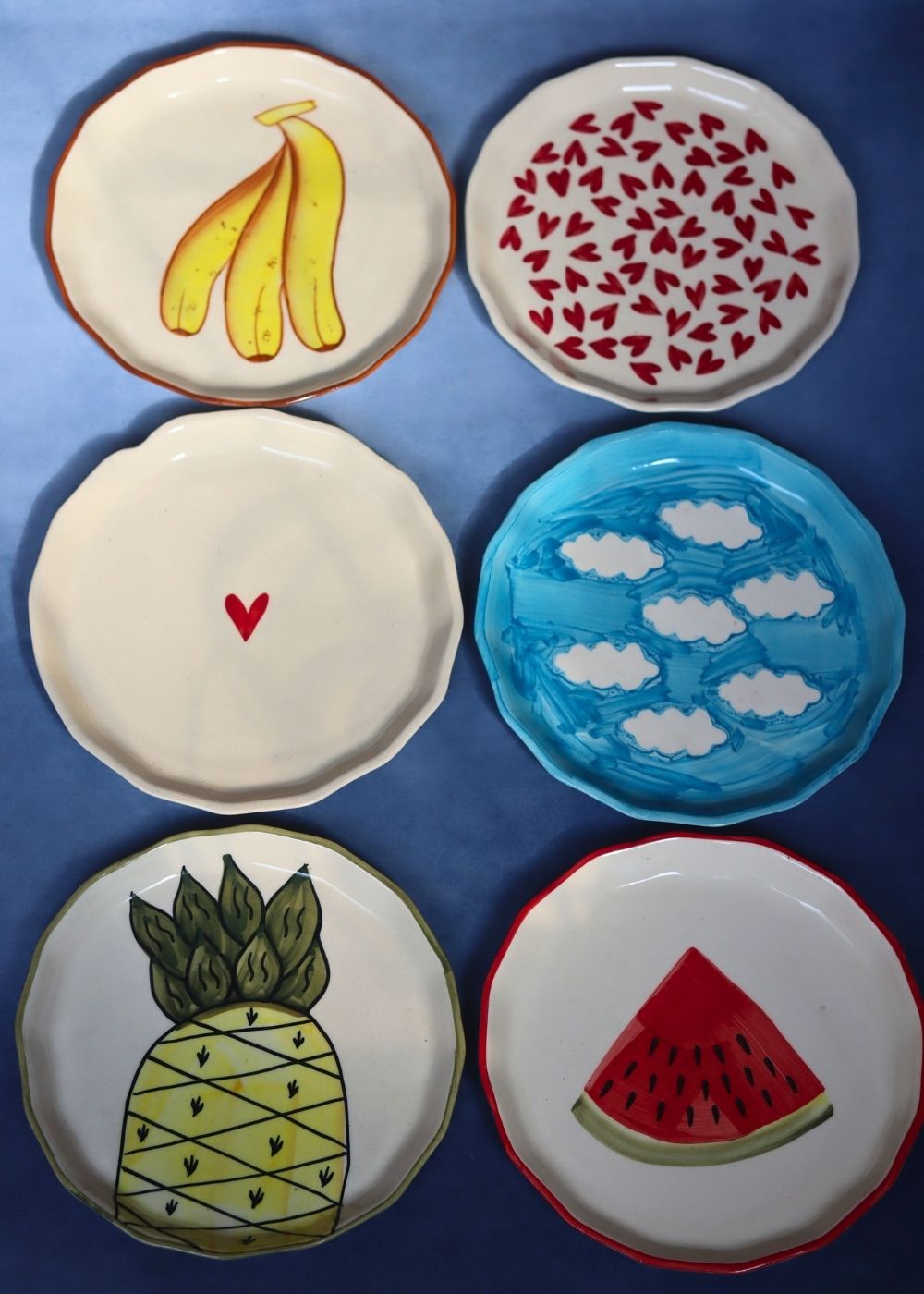 handmade Set of 6 Plates (For the price of 5)