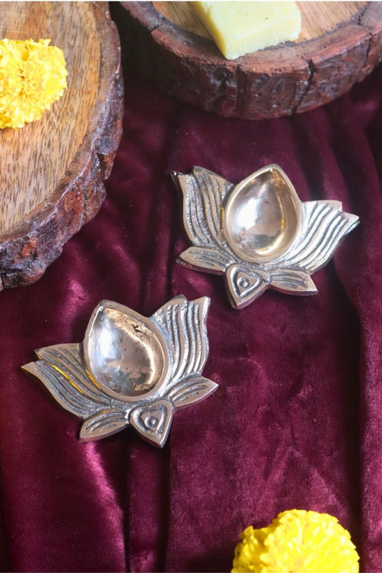 Handmade Brass Lotus Diya