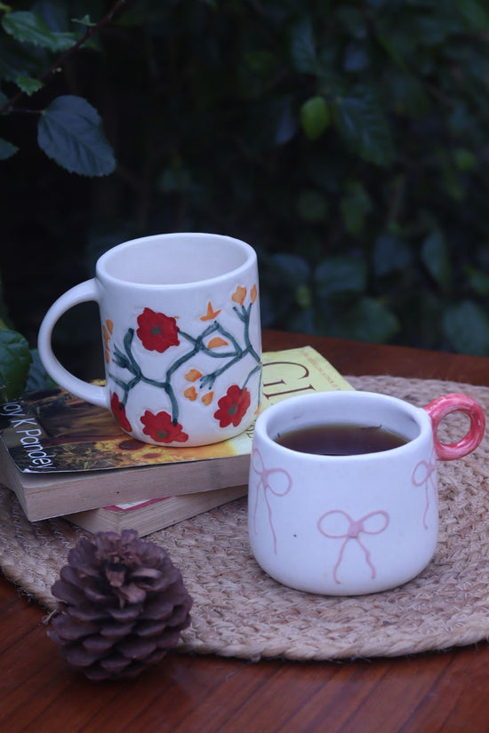 Girlie Bow Mug & Garden Dreams Mug made by ceramic