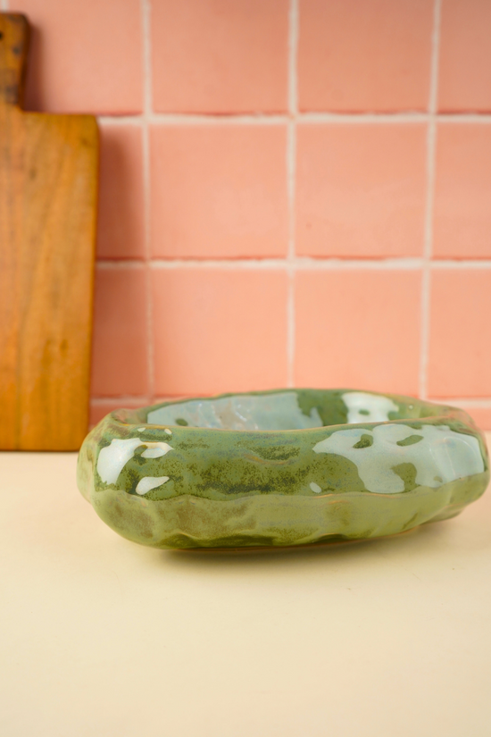 pistachio stoneware curry bowl made by ceramic 