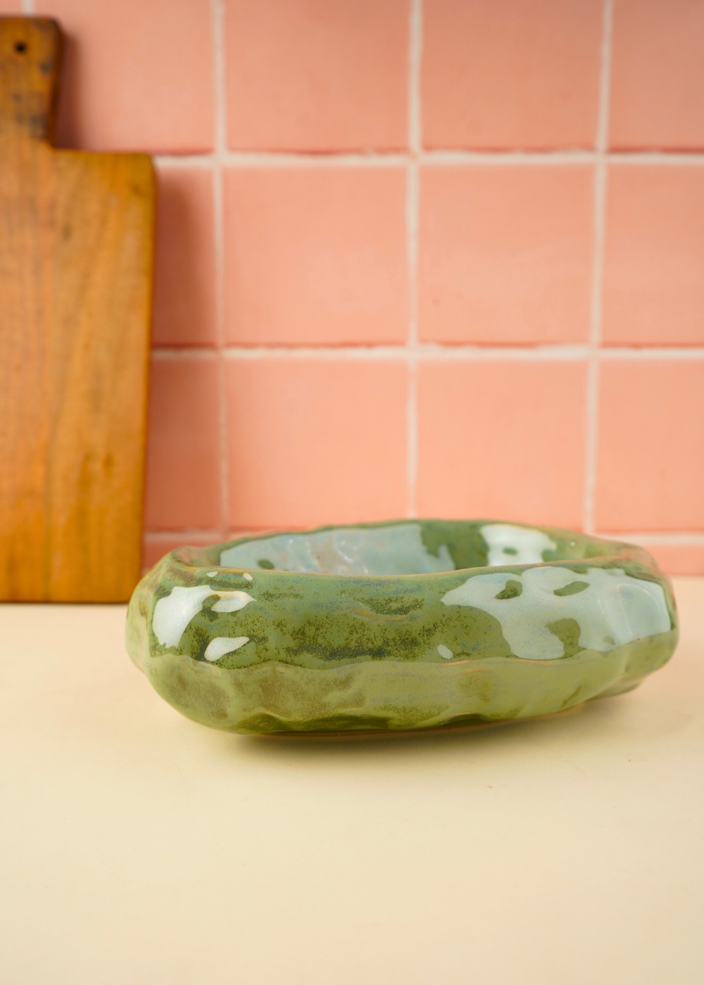 pistachio stoneware curry bowl made by ceramic 