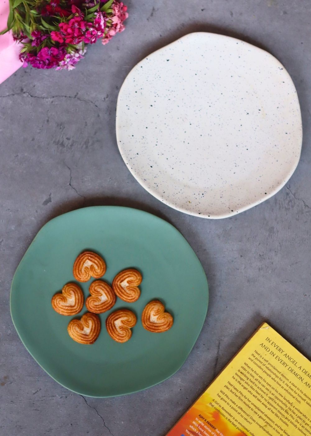 Set of 2 - Misfit Snack Plates made by ceramic