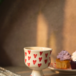 ice cream goblet with little red heart design