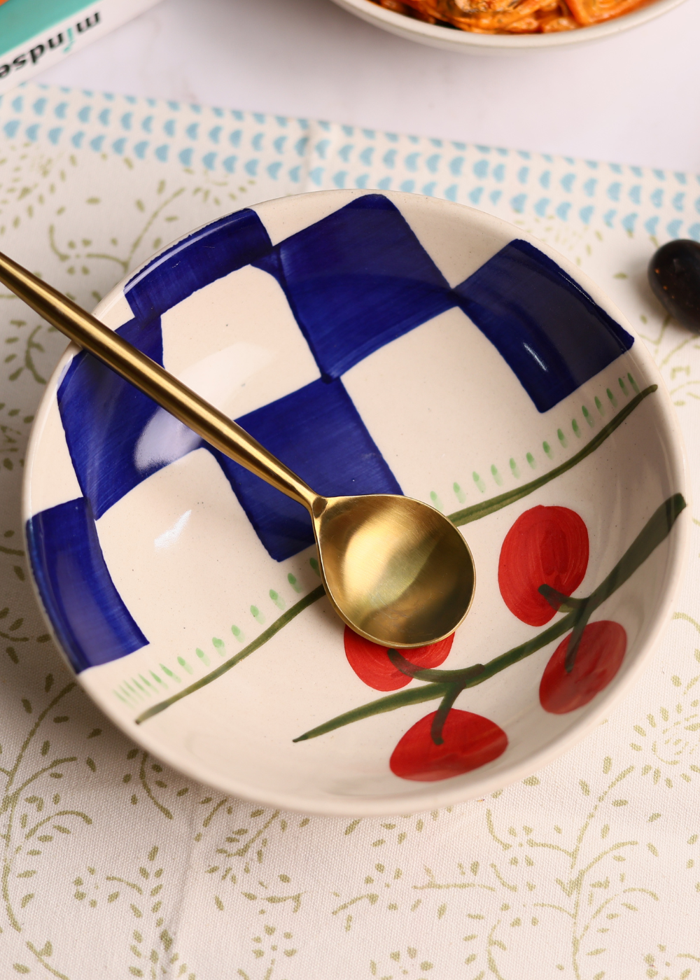 mykonos cherry bowl made by ceramic 