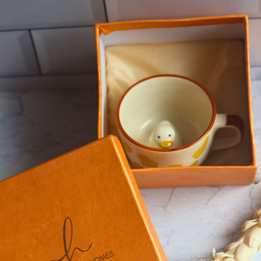 handmade duck mug in a Gift Box