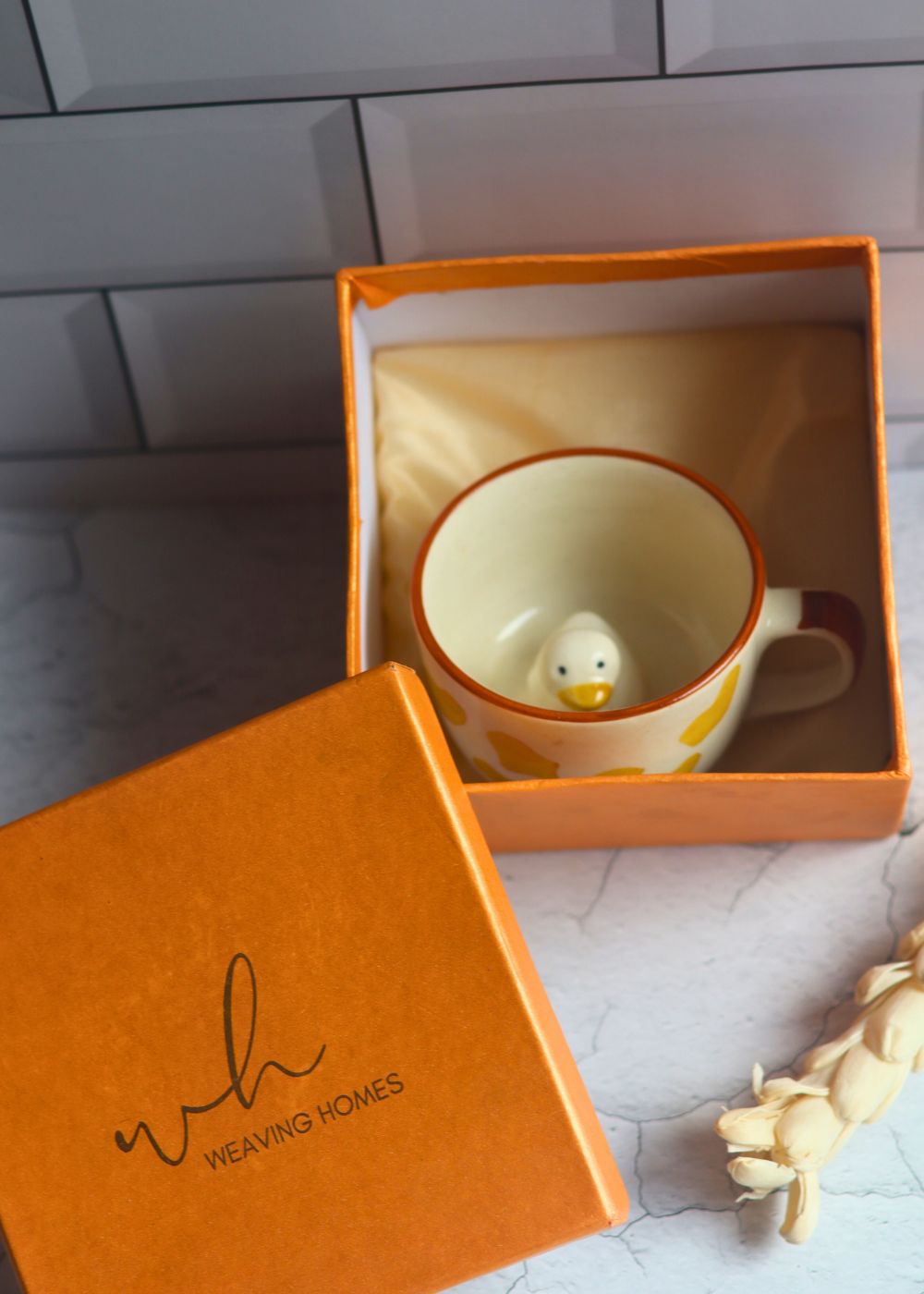 handmade duck mug in a Gift Box