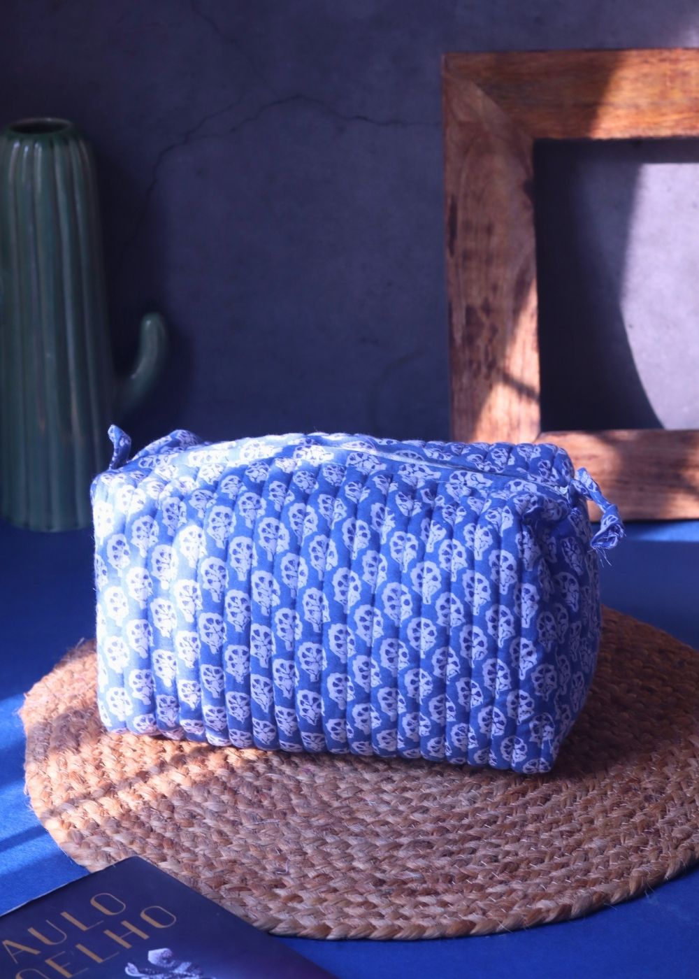 Indigo Toiletry Bag - Medium made by cotton