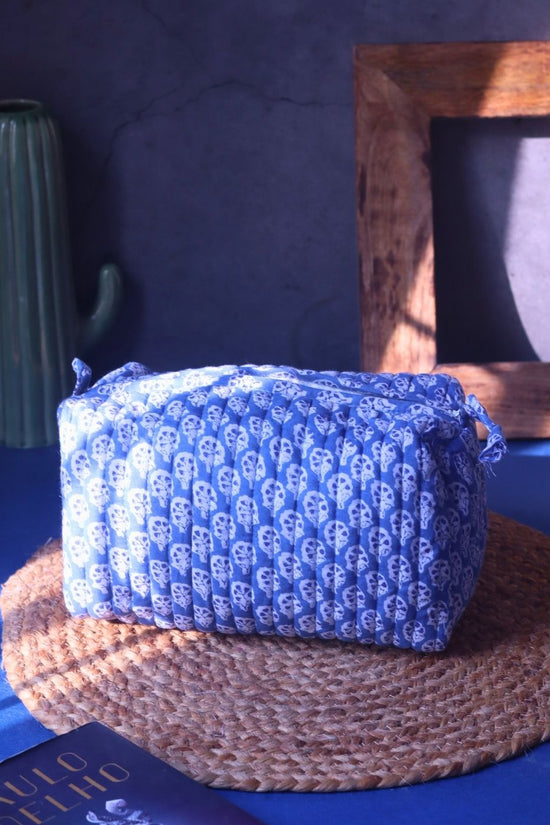 Indigo Toiletry Bag - Medium made by cotton
