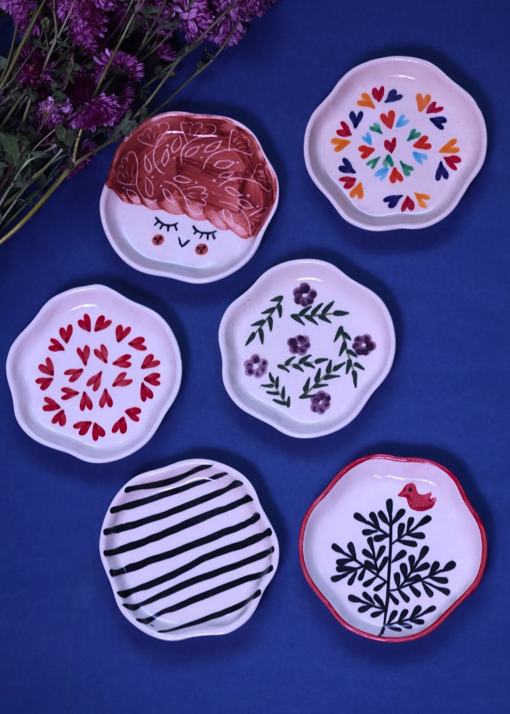 Set of 6 Hotselling Handmade Dessert plates (for the price of 5) made by ceramic