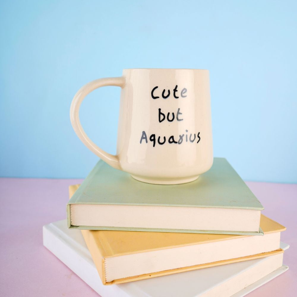 handmade cute but aquarius mug