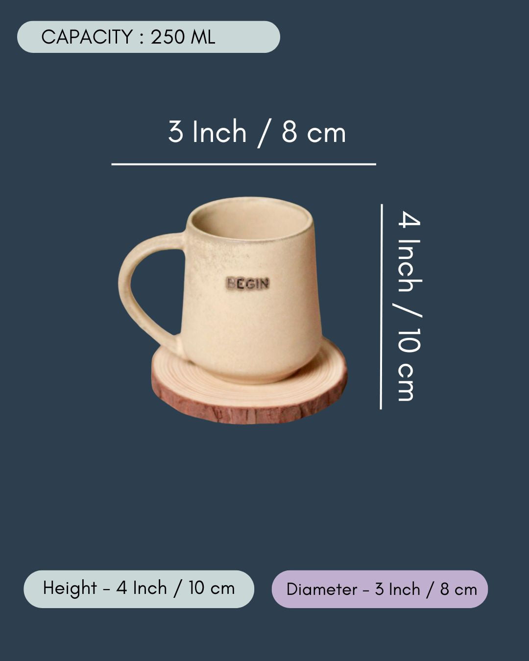 BEGIN Mug // - Set of 6