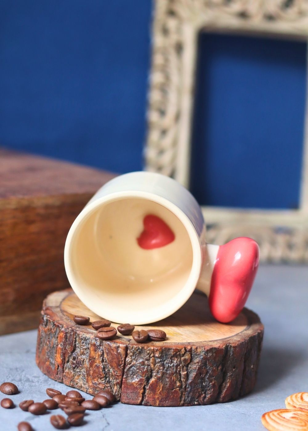 Red Heartbeat Coffee Mug handmade in india