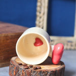 Red Heartbeat Coffee Mug handmade in india