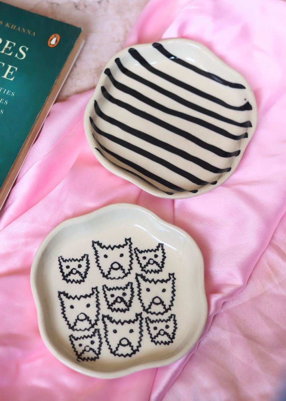 Cats & Zebra Handmade Dessert Plate made by ceramic