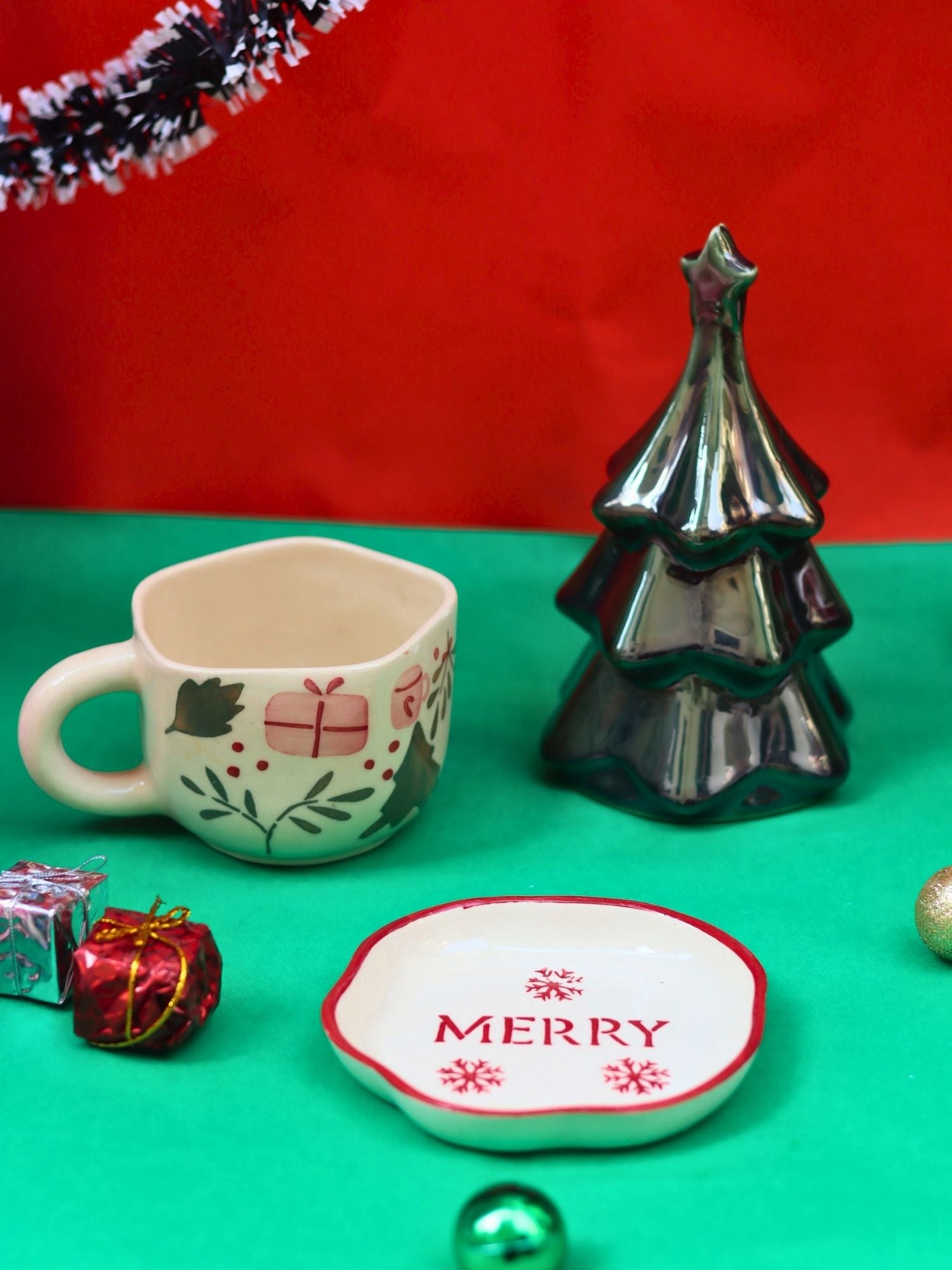 Set of 3 - Christmas Charm Combo made by ceramic