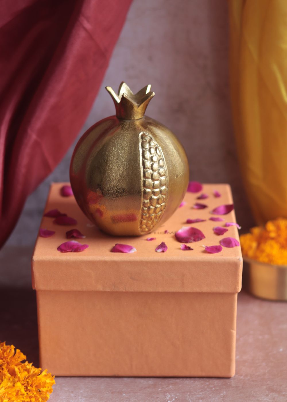 handmade Gold Pomegranate Diwali Gift Box